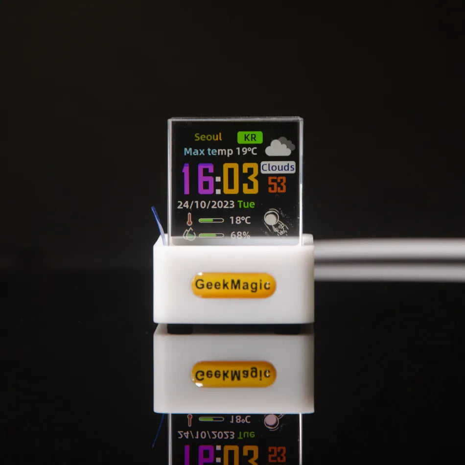 Mini Transparent WiFi Weather Clock Display