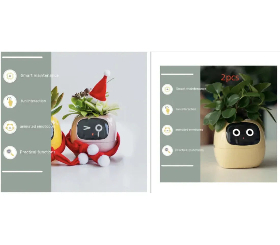 Smart Planter with 49 Expressions & AI Sensors